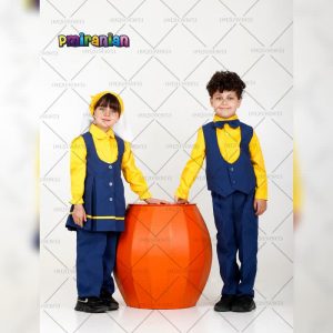 لباس پیش دبستانی سورمه ای طلایی