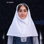 مقنعه تک دبستان طرح ستاره طوسی کد 61 - 4