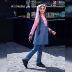 لباس دبستان دخترانه طرح ستاره صورتی کد 61 - تصویر 2