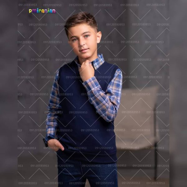 لباس فرم دبستان پسرانه مدل سبلان سورمه ای کد 82 - تصویر 2