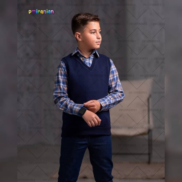 لباس فرم دبستان پسرانه مدل سبلان سورمه ای کد 82 - تصویر 3