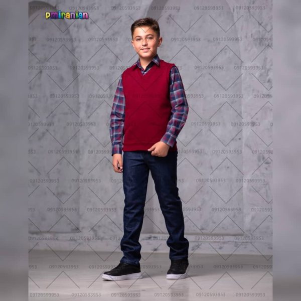 لباس فرم دبستان پسرانه مدل سبلان زرشکی کد 81 - تصویر 2