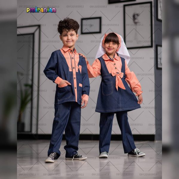 لباس پیش دبستانی دخترانه دخترانه لی گلبهی کد 30 - تصویر 2