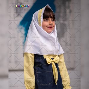 مقنعه پیش دبستانی دخترانه لی لیمویی کد 28