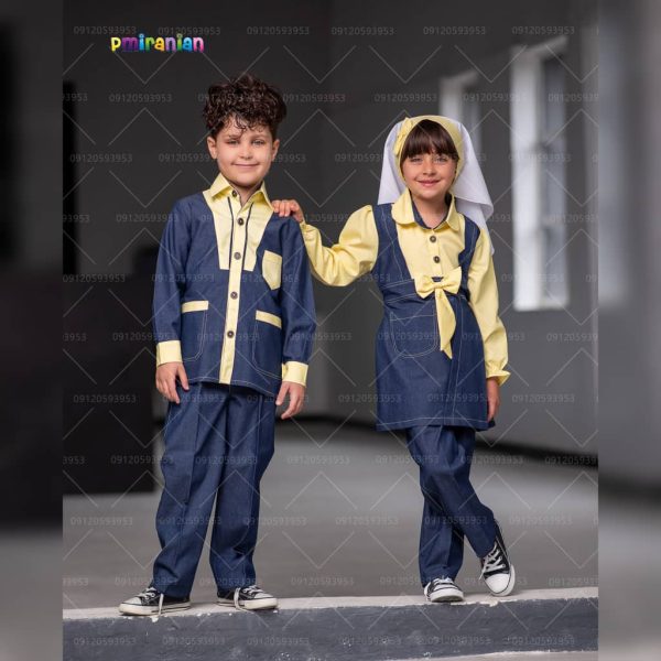 لباس پیش دبستانی دخترانه لی لیمویی کد 28 - تصویر 2