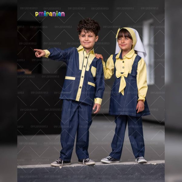 لباس پیش دبستانی دخترانه لی لیمویی کد 28 - تصویر 3